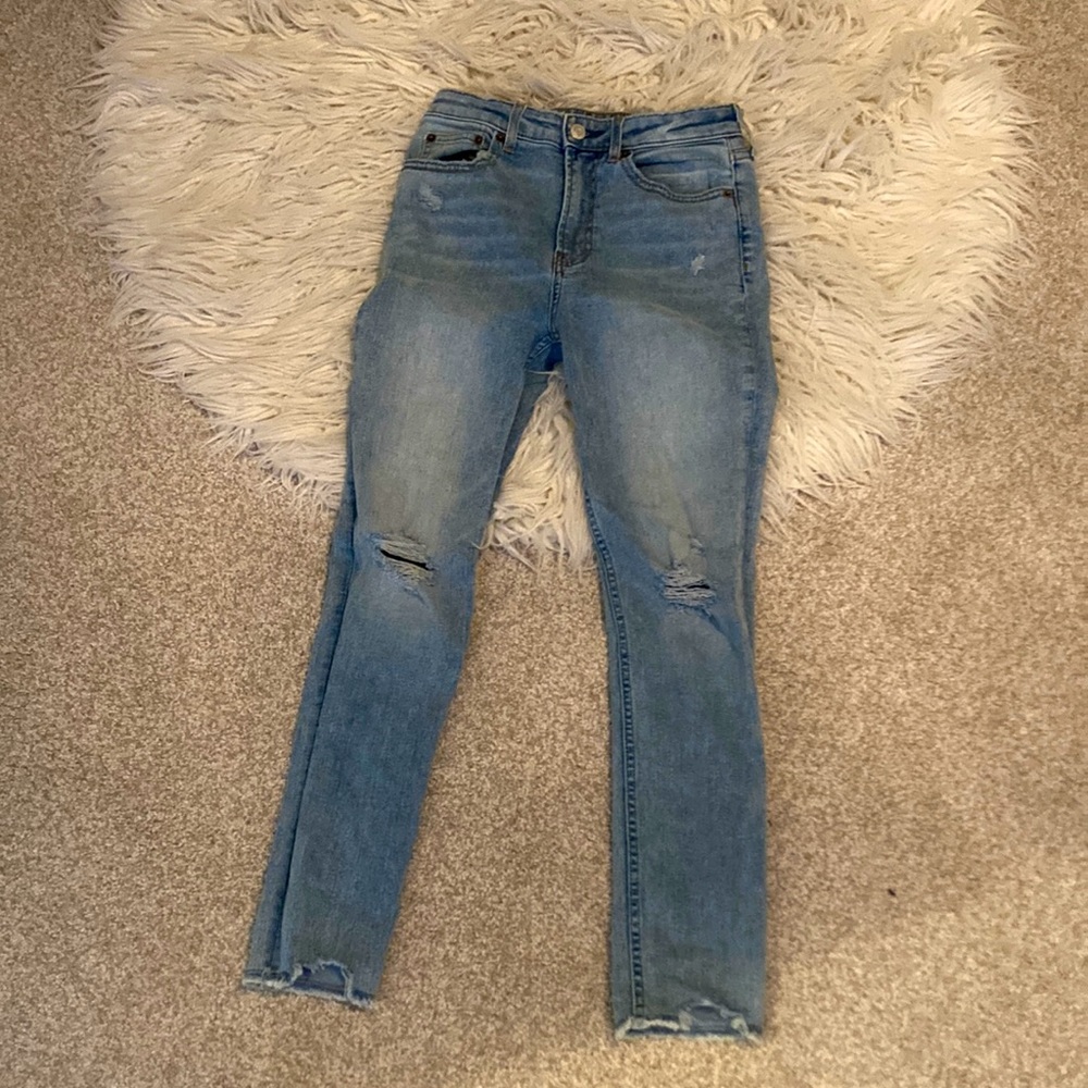 High rise light wash skinny jeans gap girls size 14
